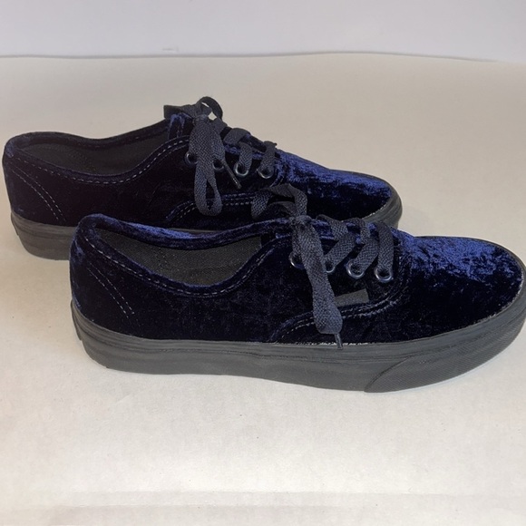 Vans Old Skool Sapphire Blue Velvet Skate Shoes Unisex Mens 5.5 Women’s 7 - Picture 5 of 10